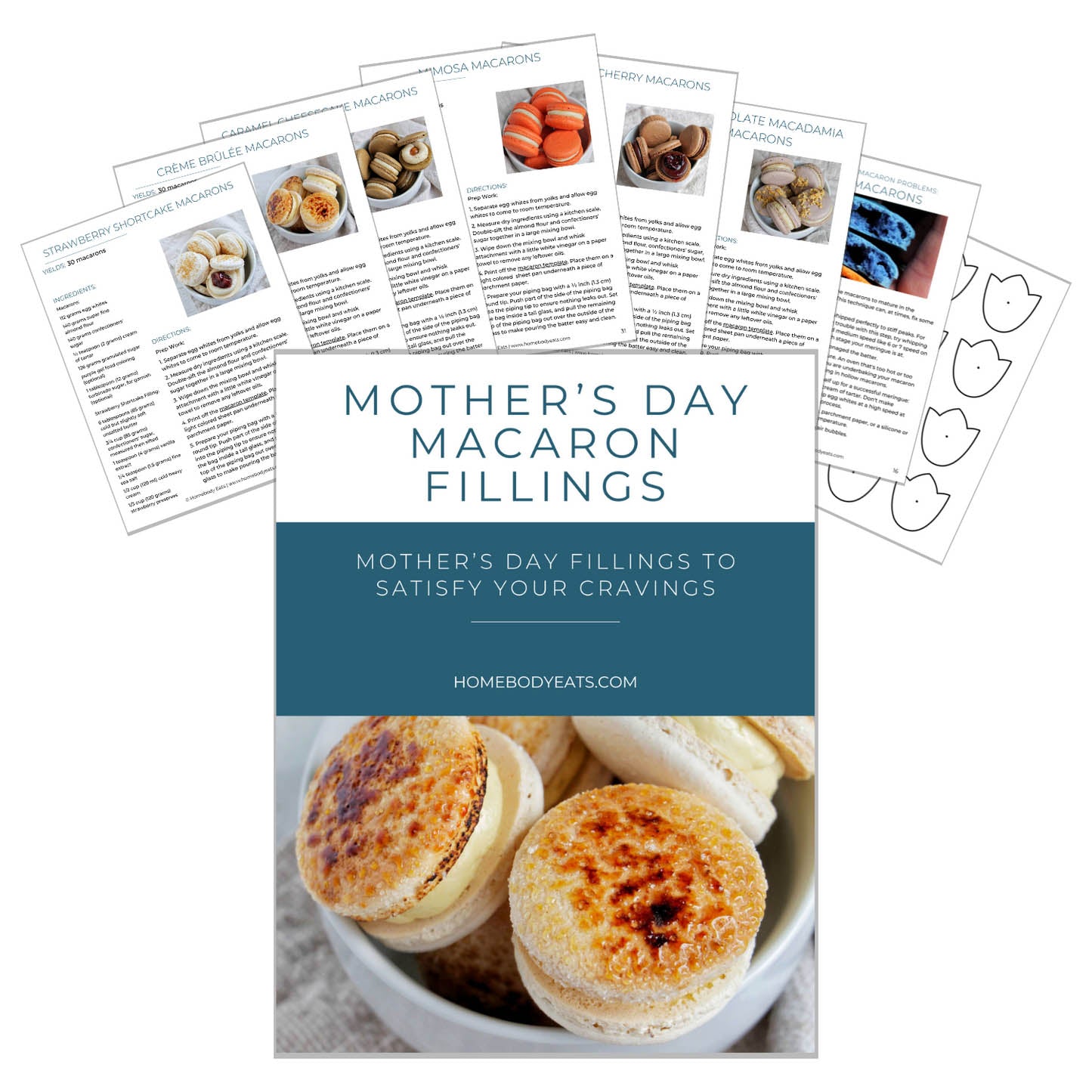 The Mother's Day Macaron Filling Ebook promo.