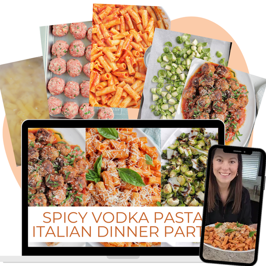 spicy vodka pasta computer and phone view